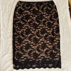 Black and Tan Lace Skirt